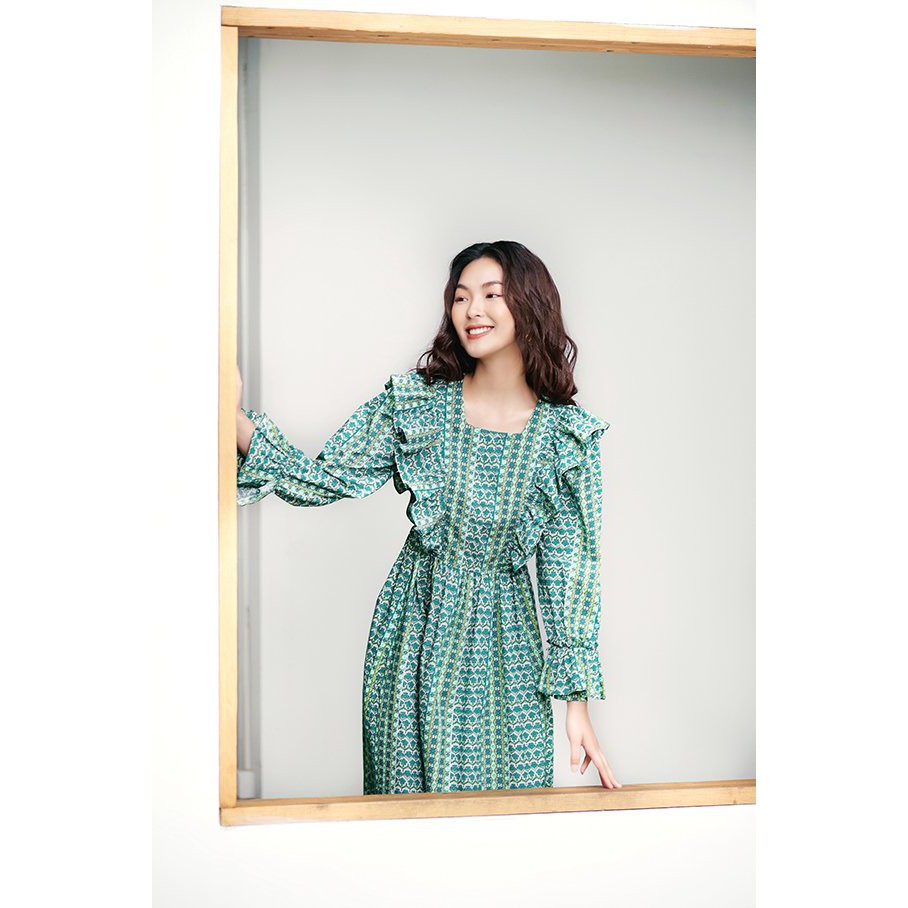 LIIN - Đầm cổ vuông dáng dài, thiết kế bèo xinh xắn, nữ tính | BigBuy360 - bigbuy360.vn