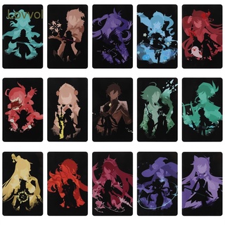 (1 tấm) Ảnh thẻ in hình game GENSHIN IMPACT ver BÓNG ĐÊM card bo góc viền 5*8cm anime chibi xinh xắn sưu tầm