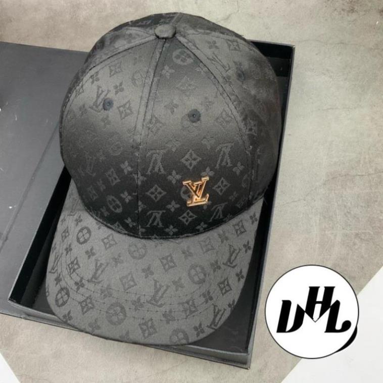 Mũ Lưỡi Trai in LV Nguyên Nón Gắn Logo Vàng Thời Trang Cao Cấp Nam Nữ