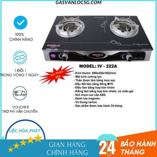 Bếp Ga Đôi Ikura 222 A - Bếp Gas Mặt Kính - Tiết Kiệm Ga -Ngọn Lửa Xanh