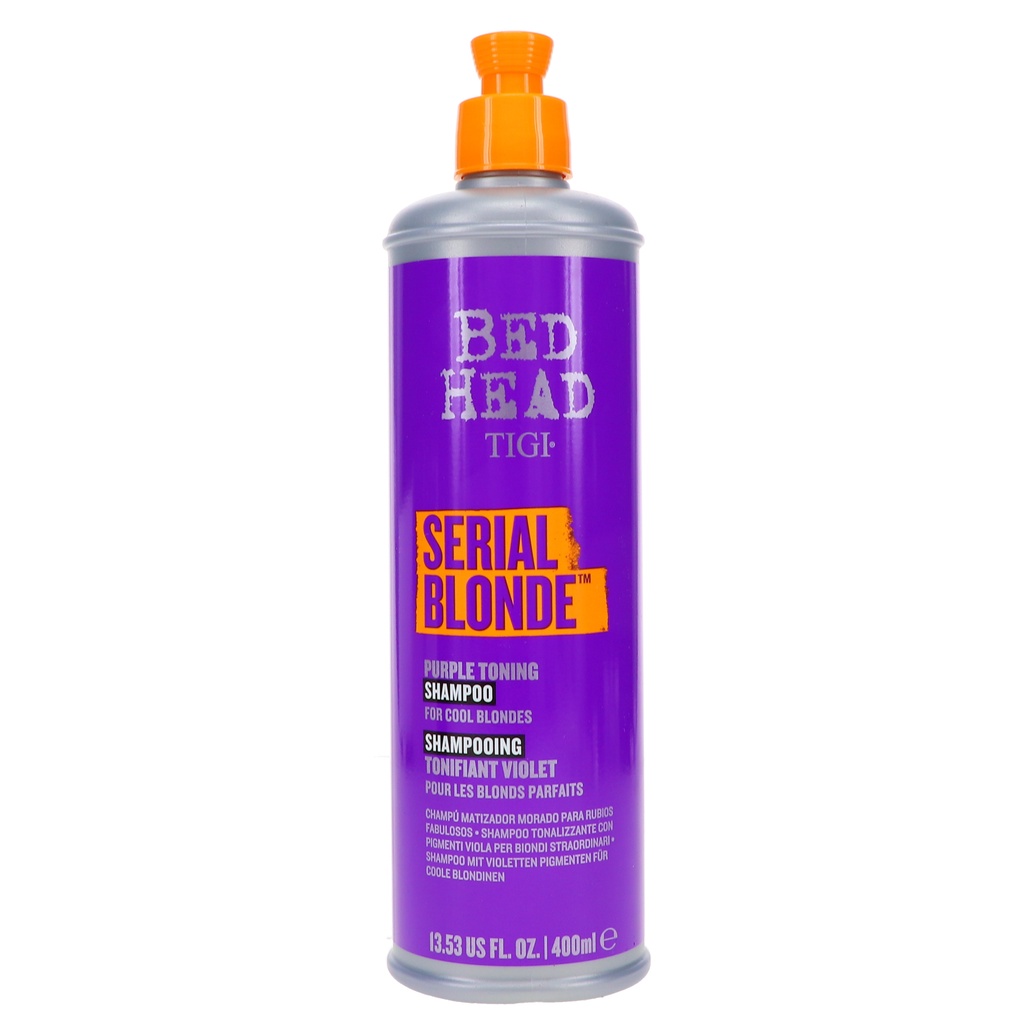 Dầu gội tím cho tóc bạch kim Tigi Bed Head Serial Blonde Purple Toning Shampoo 400ml ( New 2021 )