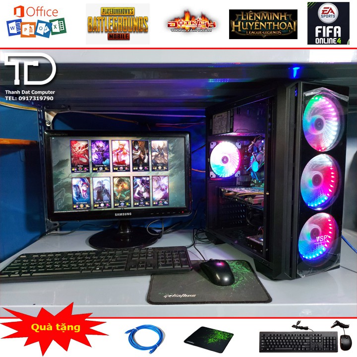 [Mã ELMSDAY giảm 6% đơn 2TR] Bộ máy tính core i5, ram 8GB, ổ SSD chơi game LOL, FIFA, CF, GTA, PUBG, game giả lập Mobi | BigBuy360 - bigbuy360.vn