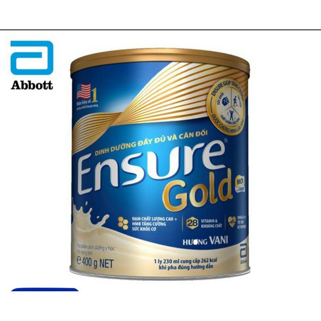 Ensure gold 400g hương vani ngọt date T9,10,11/2022, T1,2/2023