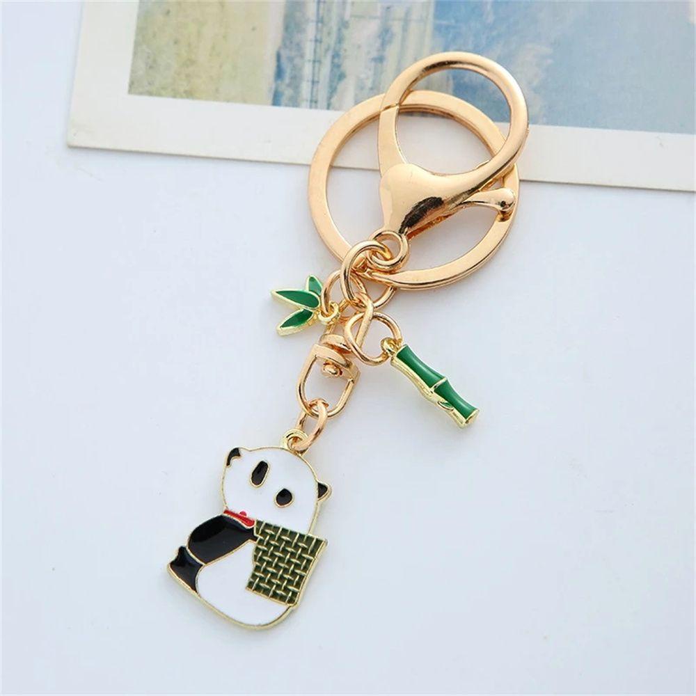 Móc Khóa Kim Loại Hình Gấu Trúc Dễ Thương Giá Đỡ