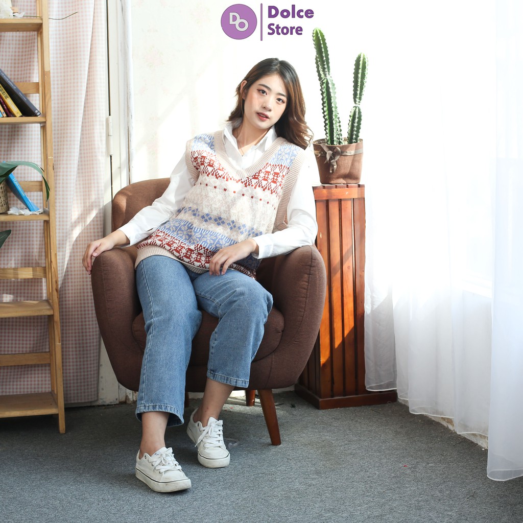 Áo len gile thổ cẩm phong cách thời trang thu đông ấm áp - Dolce | BigBuy360 - bigbuy360.vn