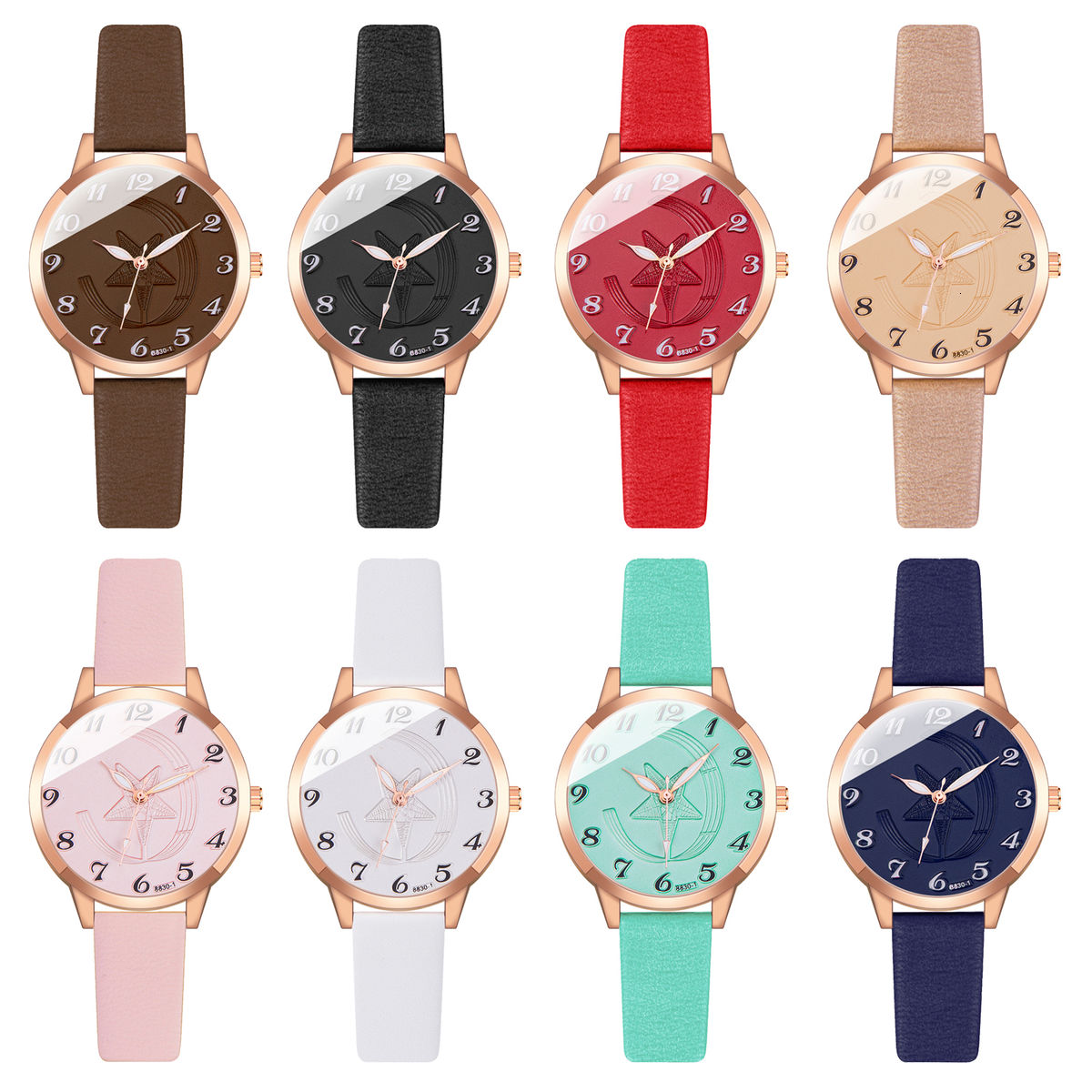 Đồng Hồ Quartz Nữ Dây Da Mặt Ngôi Sao Phong Cách Hàn Quốc | BigBuy360 - bigbuy360.vn