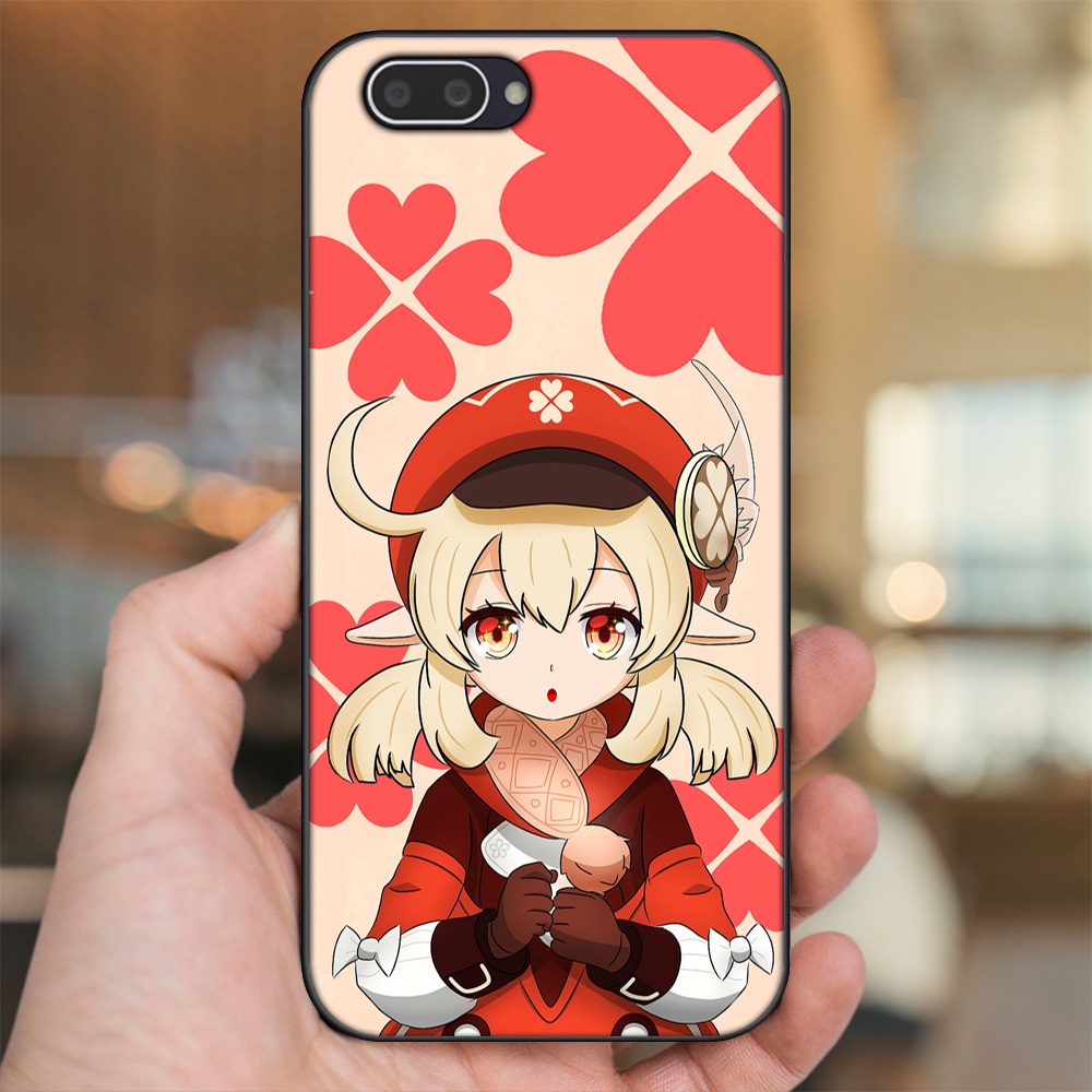 Ốp lưng Oppo A3S viền đen in hình Klee Genshin Impact