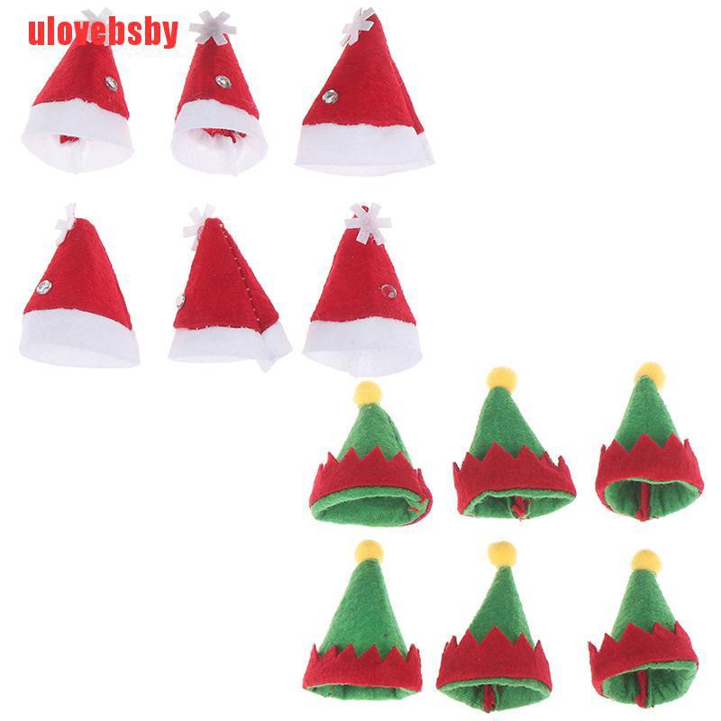 [Ready Stock] Set 6 Nón Giáng Sinh Mini Dễ Thương