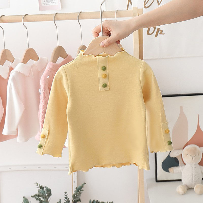 Áo Thun Dài Tay Phong Cách Hàn Quốc Dành Cho Bé Gái