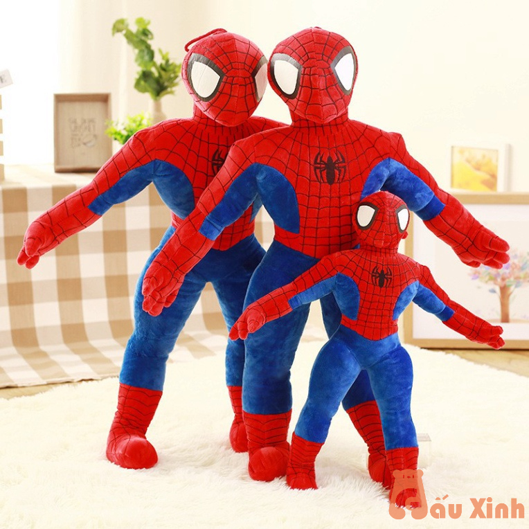 Gấu bông gối ôm siêu nhân người nhện cho bé siêu ngầu - Gấu Xinh - G41