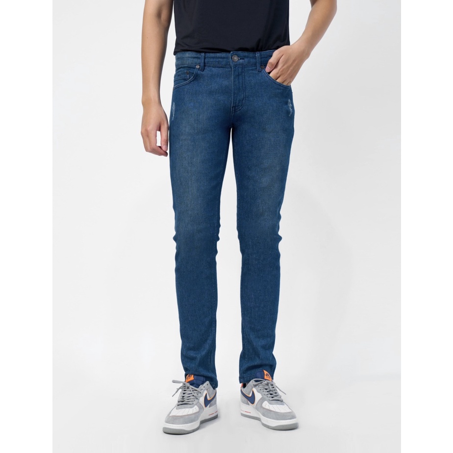 Quần Jean Nam Quần Bò Hàng Hiệu Owen QJSL23955 dáng slim fit ống côn Vải Denim Cotton Cao Cấp Bền Màu Co Giãn Tốt