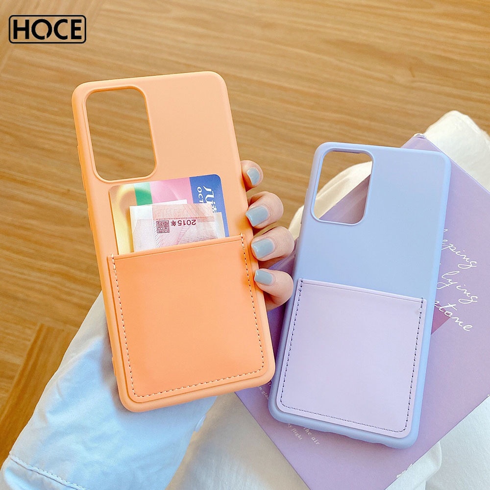 Hoco Ốp Điện Thoại Silicon Mềm Màu Kẹo Có Ngăn Đựng Thẻ Cho samsung galaxy s23 s22 s21 s20 ultra note 20 a51 a33 a53 a32