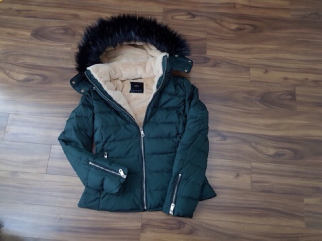 Áo phao zara lông vũ