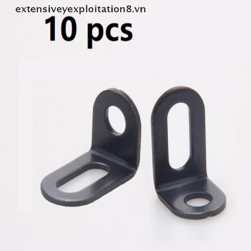 Bộ 10 Đai Kim Loại Hình Chữ L Màu Đen Chuyên Dụng Nẹp Góc Phải