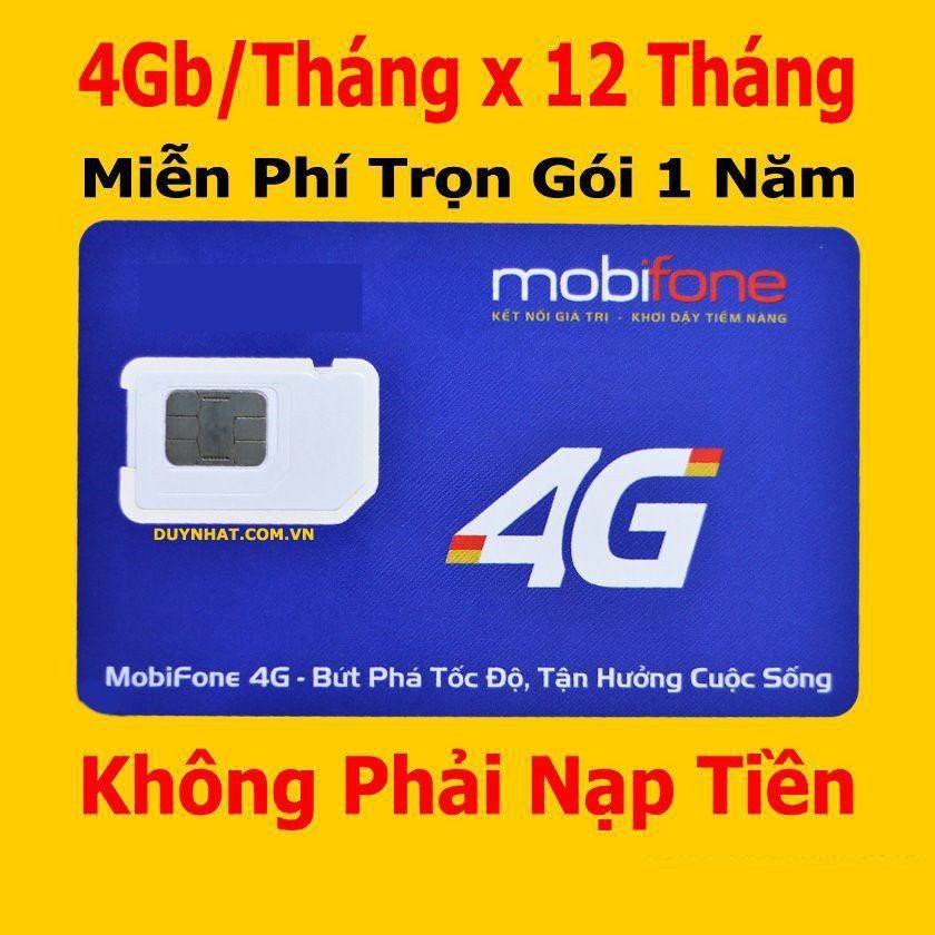 sim mobi 4g mdt250a trọn gói 1 năm không cần nạp tiền