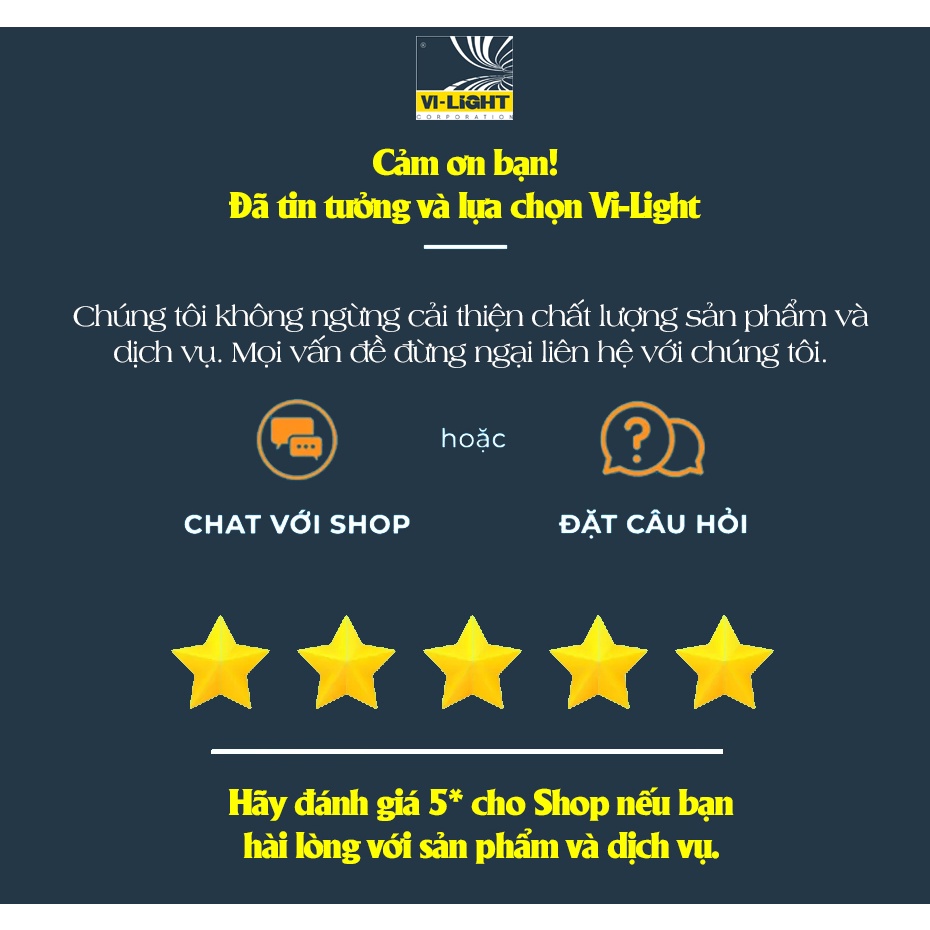 Bóng đèn Led Bulb 40W thân nhôm VI-LIGHT VLEBL40AL1 công suất lớn, sáng trắng 6500K