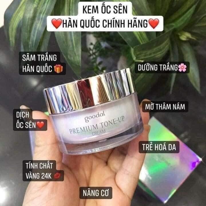 Kem ốc sên Goodal Premium Snail Tone Up Cream Hàn Quốc