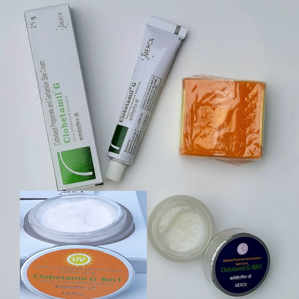 [Giảm thâm Nám] Bộ kem Giảm nám tàn nhang mờ thâm Clobetamil G 4 in 1