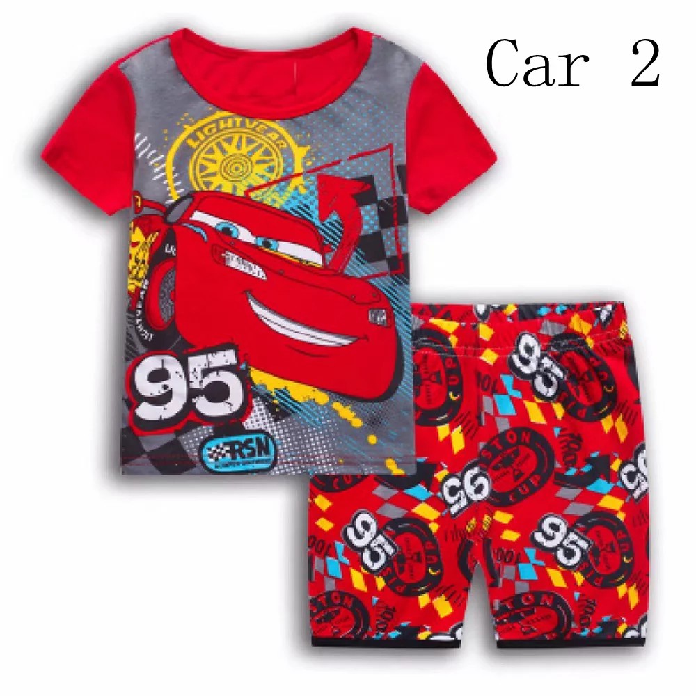 Bộ quần áo họa tiết xe hơi và quần dài cho bé trai