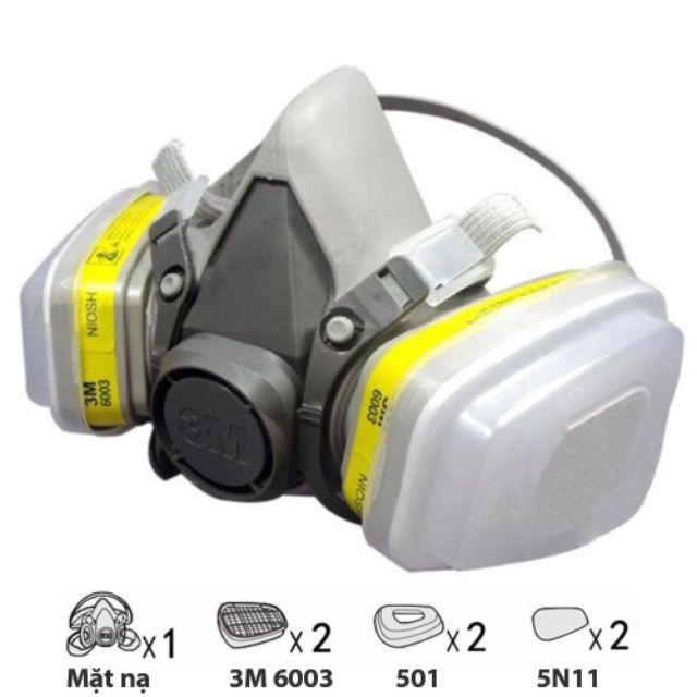 Mặt nạ phòng độc hóa chât 3M 6200 ( Chưa bao gồm phin)