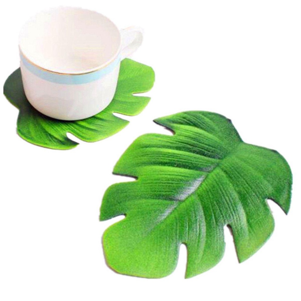 Đế Lót Ly Hình Lá Cọ Nhiệt Đới Hawaii