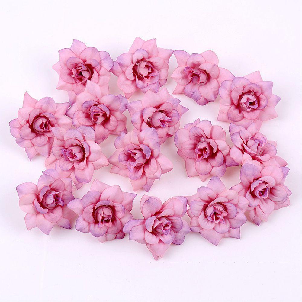 Bộ 5 Bông Hoa Hồng Nhân Tạo Nhiều Màu Trang Trí Nhà/Sổ Tay/Đám Cưới DIY