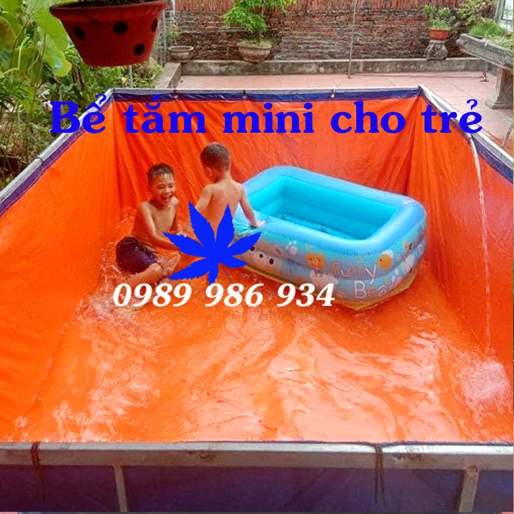 Bể bạt nuôi ốc kích thước 3m x 2m x 1m bạt 2 da chống thấm nước cực tốt