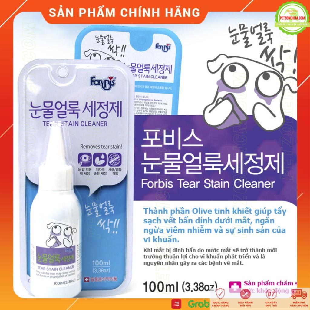 Forcans dung dịch làm sạch mắt chó mèo ⚜ FREESHIP ⚜ TEAR STAIN CLEANER 100ML Forbis hàn quốc
