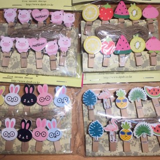 Set 10 kẹp gỗ mini xinh xắn
