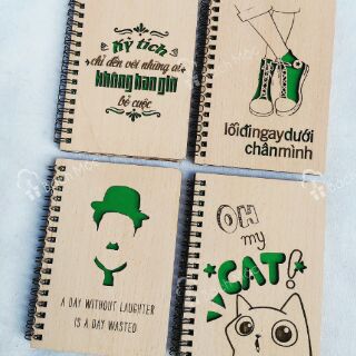 Sổ gỗ handmade (chat chọn mẫu)