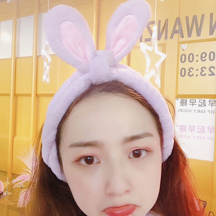 Băng Đô Tai Thỏ Dễ Thương Phong Cách Hàn Quốc