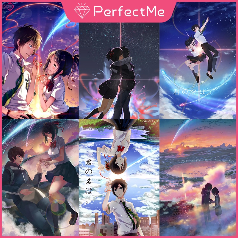 Tranh đính đá 5D hoạ tiết hoạt hình Your Name DIY 30*40cm