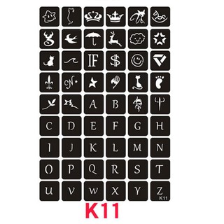 HÌNH XĂM KHUÔN XĂM TẠM THỜI K11khổ A4 không kèm mực