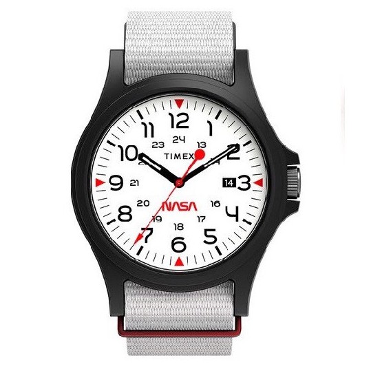 Đồng hồ Unisex Nam Nữ Timex Acadia NaSa - TW2T92700 Trắng Dây Vải - Chính Hãng