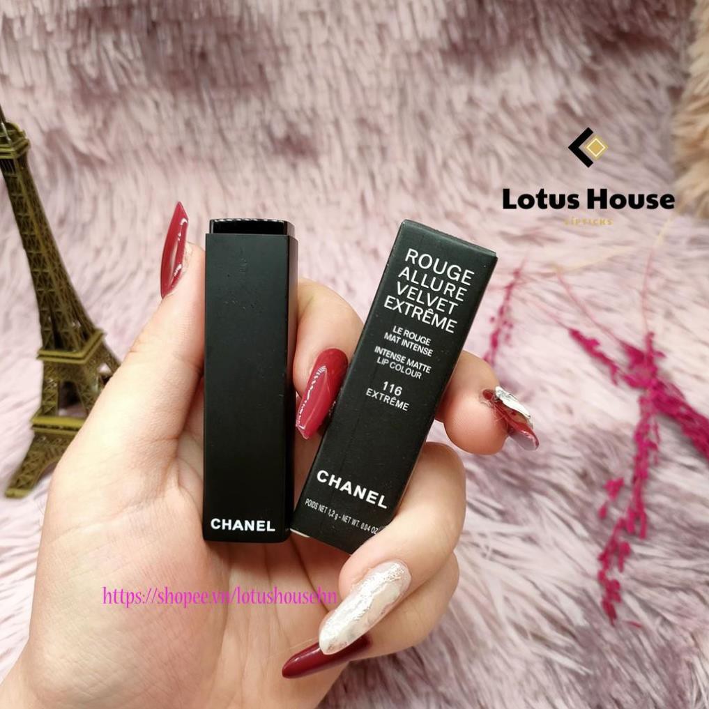 Son Chanel Rouge Allure Velvet 116 Extreme mini 1.2g bờ môi mềm mượt tự nhiên quyến rũ