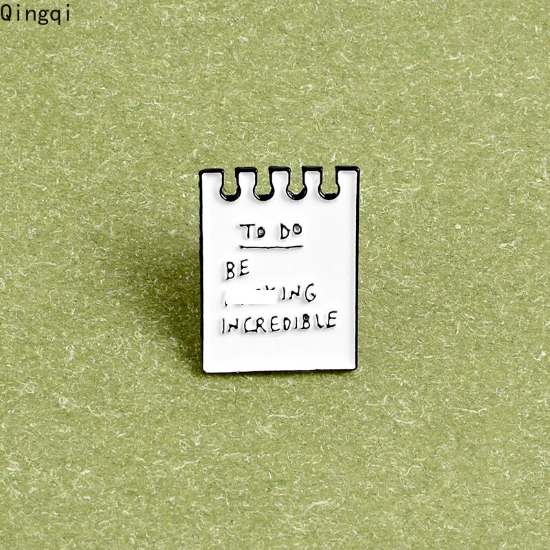 Ghim cài áo MISS ZOE in chữ to do list tráng men thiết kế đơn giản