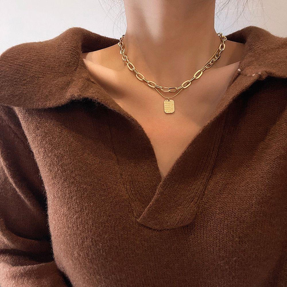 1 Vòng cổ Dạng Xoắn Bằng Kim Loại Phong Cách Hip Hop Hàn Quốc VANES1 Dành Cho Bạn Nữ