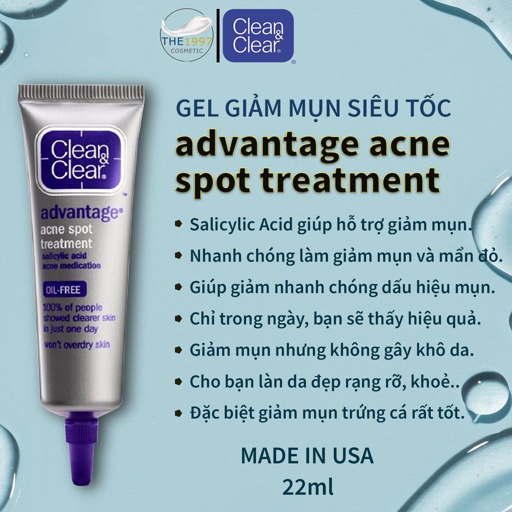 Gel Giảm Mụn Siêu Tốc  Advantage Acne Spot Treatment 22ml