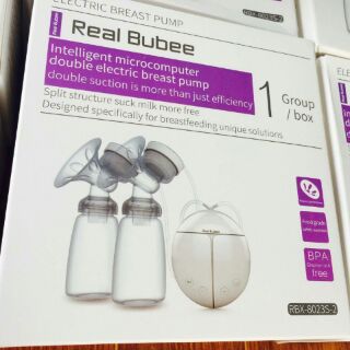 Máy hút sữa matxa điện đôi Real bubee