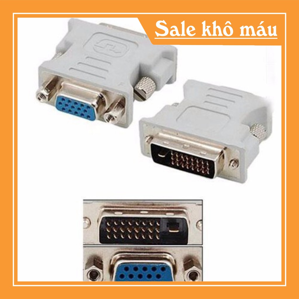 ĐẦU CHUYỂN DVI TO VGA Xả Kho) ĐẦU CHUYỂN DVI TO VGA (24+1, 24+5)  ĐẢM BẢO CHẤT LƯỢNG.Z DVI/1 DD5 .c