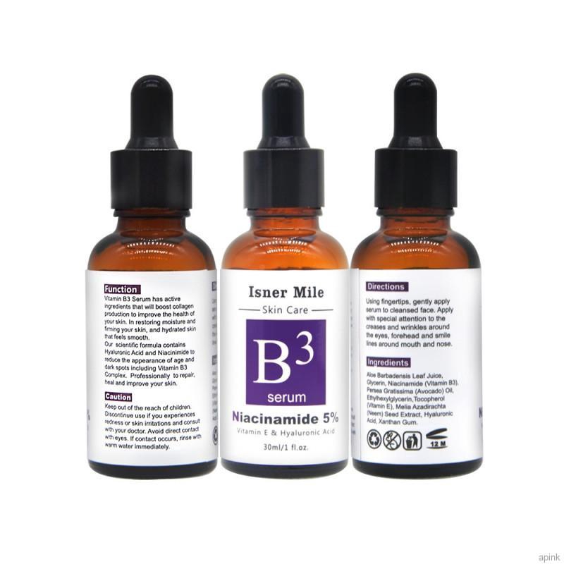 Huyết thanh Niacinamide 5% Vitamin B3 chống nếp nhăn & lão hóa chăm sóc da 30ml Isner Mile