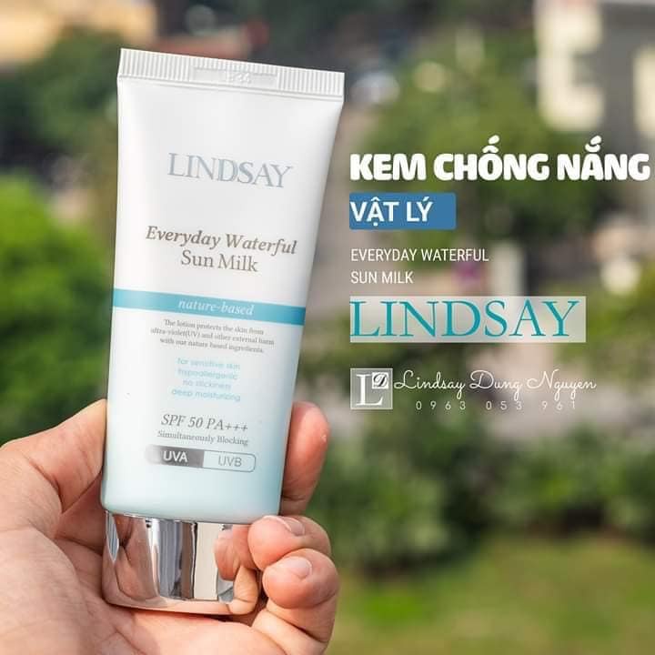 KEM CHỐNG NẮNG VẬT LÝ LINDSAY SPF 50 PA+++ UVA UVB