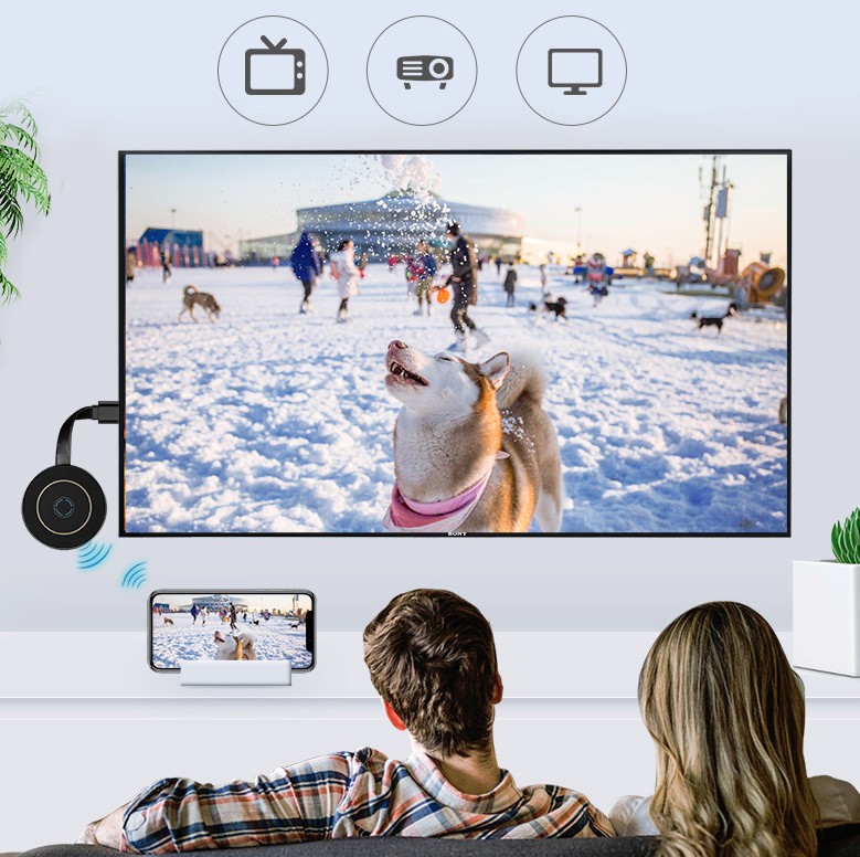 MIRASCREEN Đầu Thu Tín Hiệu Hdmi K8Se 2.4ghz 1080p Cho Chromecast