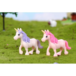 TT22 - Mô hình ngựa phụ liệu trang trí tiểu cảnh sen đá xương rồng cây để bàn size 4.5x5.5cm