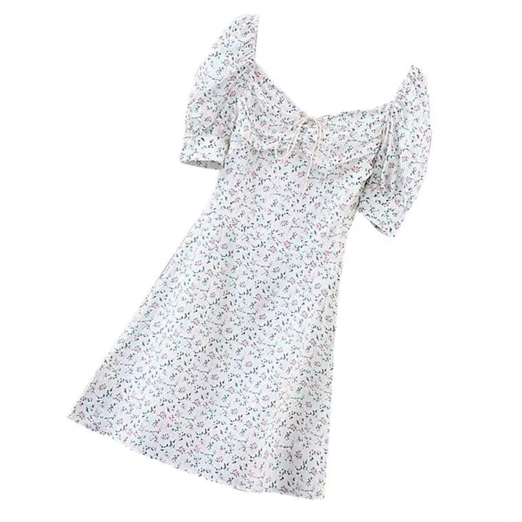 Đầm Nữ, Đầm Hoa Nhí Vintage Cổ Vuông | BigBuy360 - bigbuy360.vn