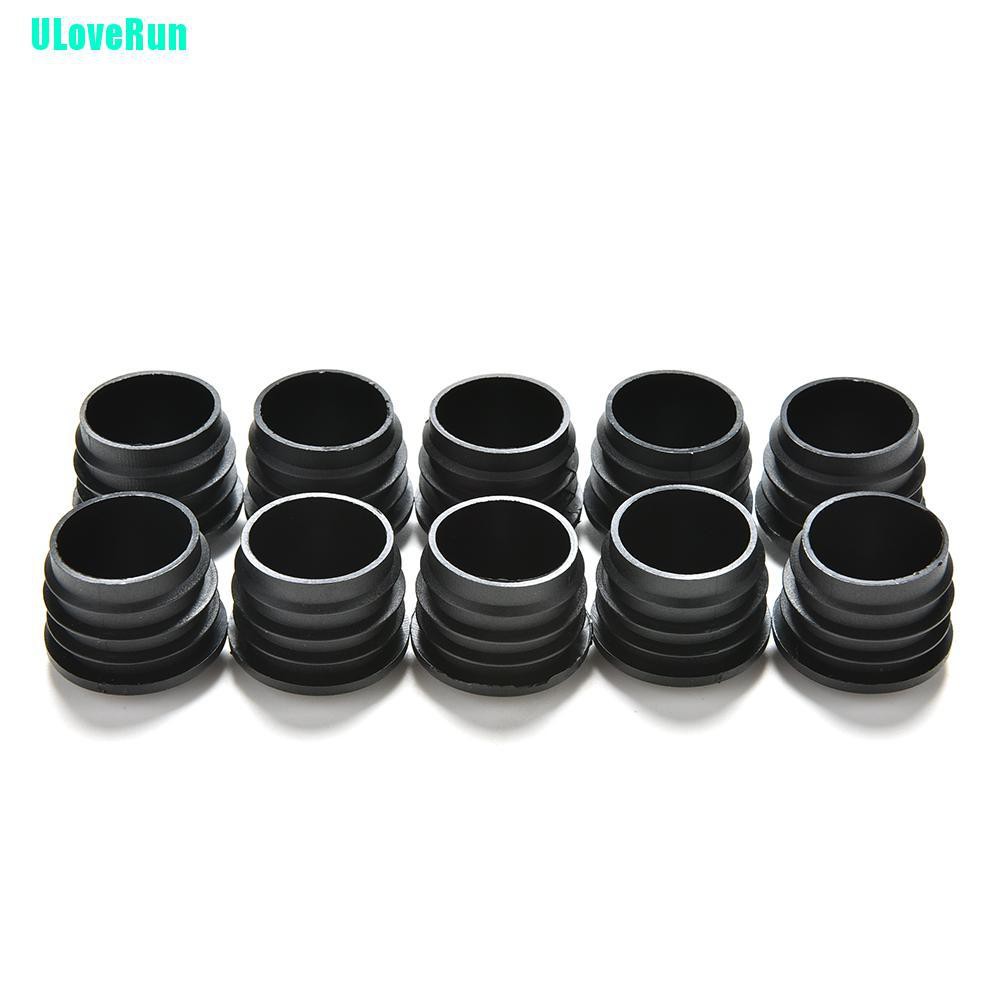 Set 10 Đầu Chèn Bằng Nhựa Màu Đen Chuyên Dụng Cho Ống Tròn