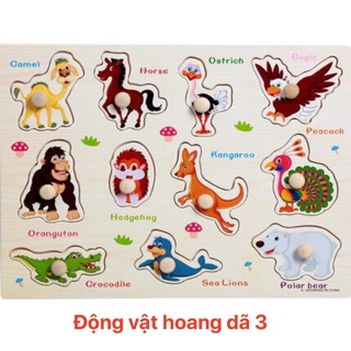 Đồ chơi lắp ráp Thông minh cho bé có núm gỗ
