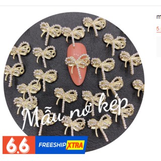 Mẫu nơ kép siêu hót gắn móng tay chân 6136.6121