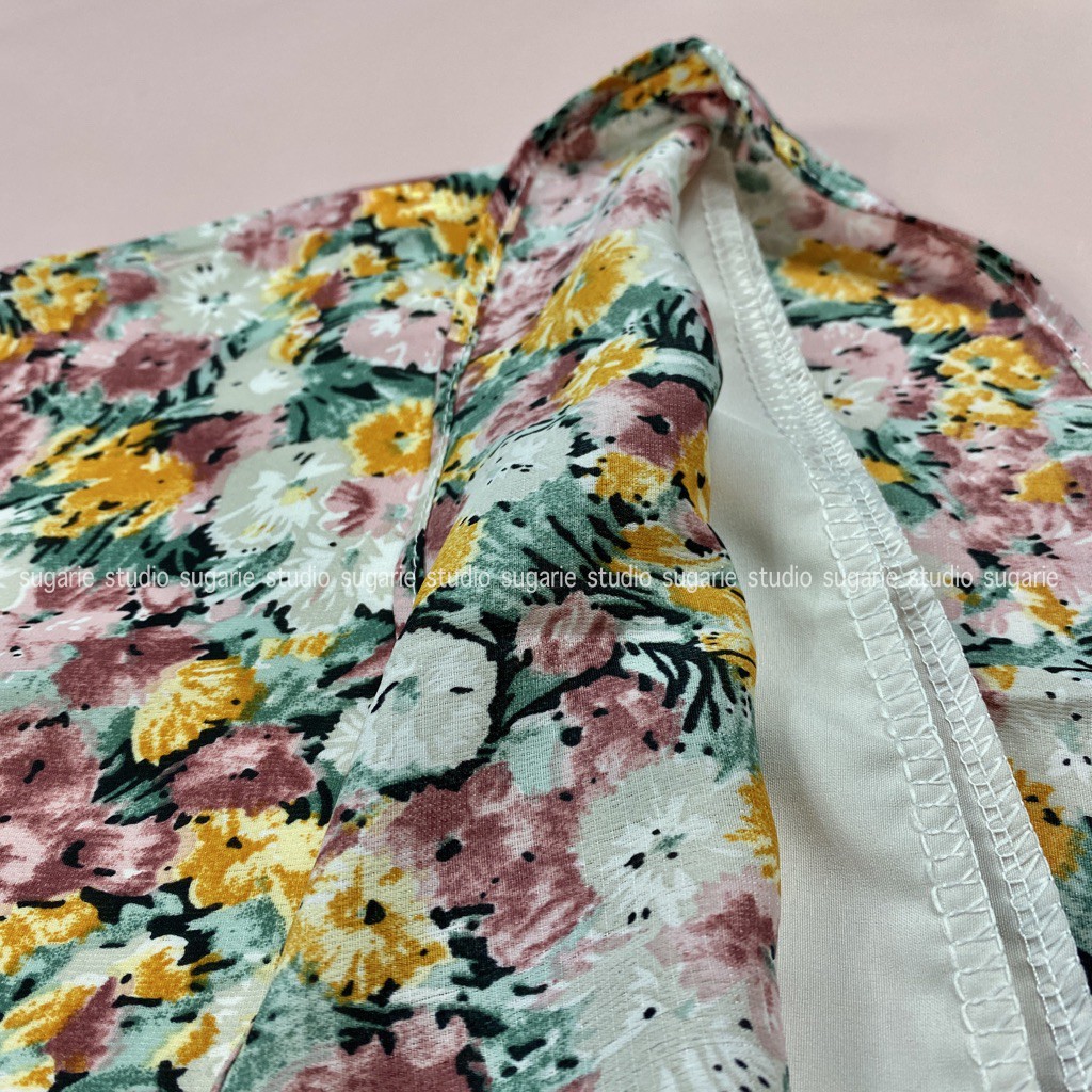 Váy dây hoạ tiết hoa nổi bật SUGARIE