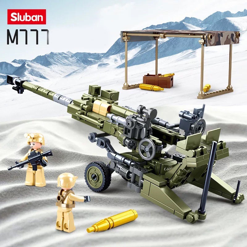 Đồ chơi lắp ráp swat army , mô hình lắp ghép quân sự - Tháp pháo M777 MFA TOY STORE
